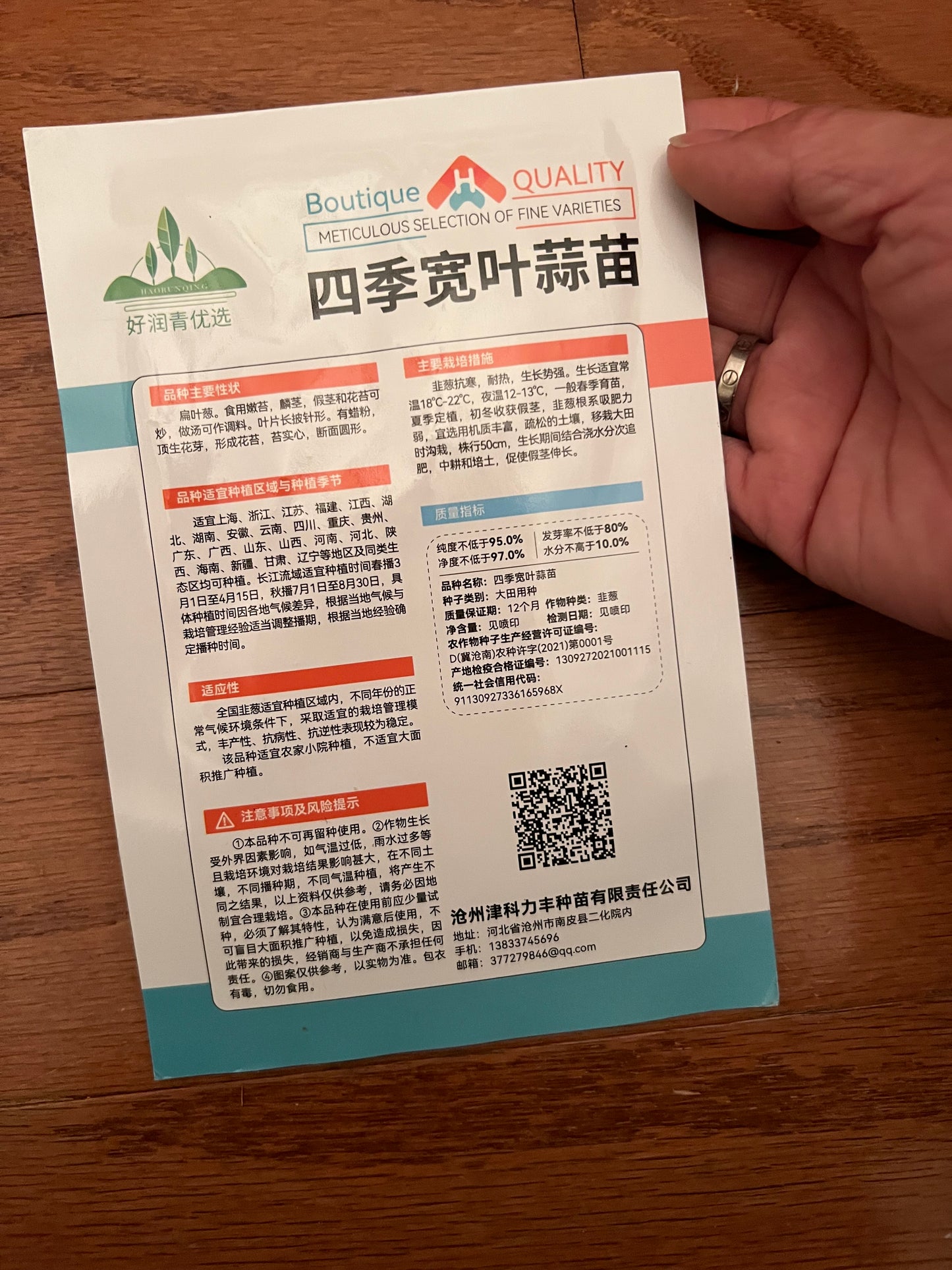 四季宽叶蒜苗 3克
