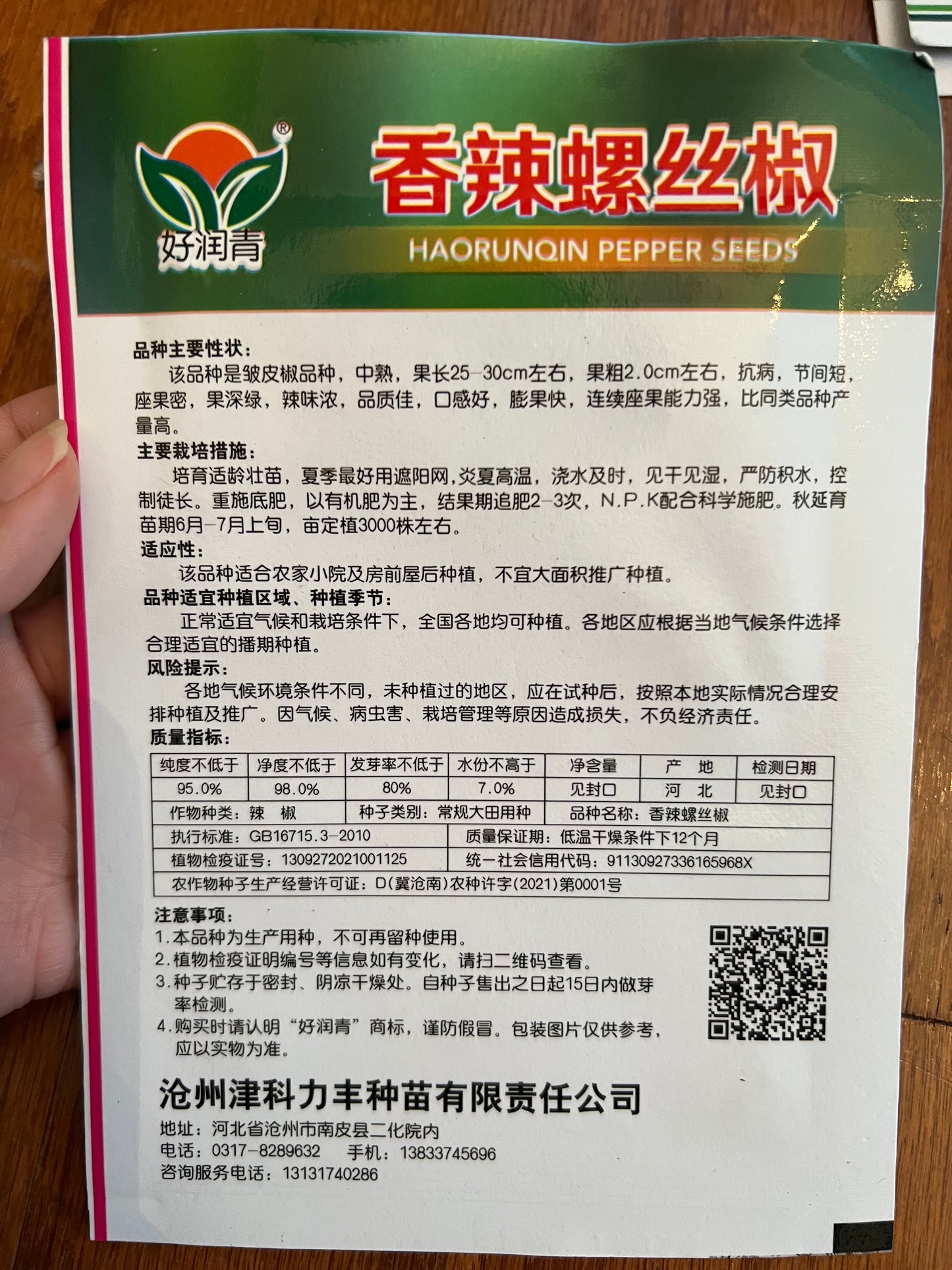 香辣螺丝椒种子100粒,春季播种