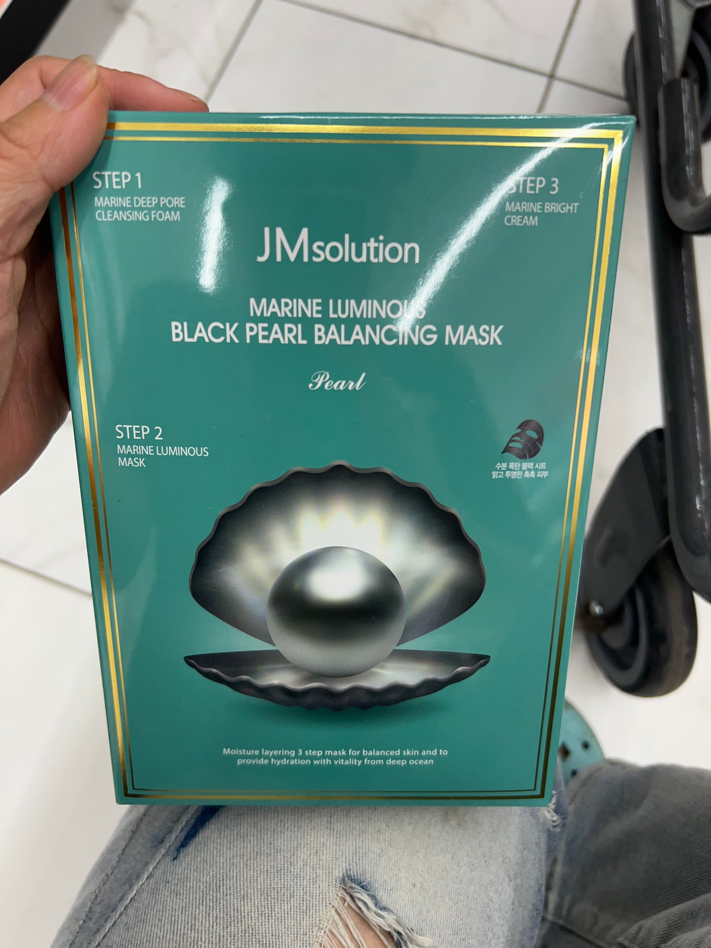 韩国JMsolution海洋珍珠三部曲面膜,5盒