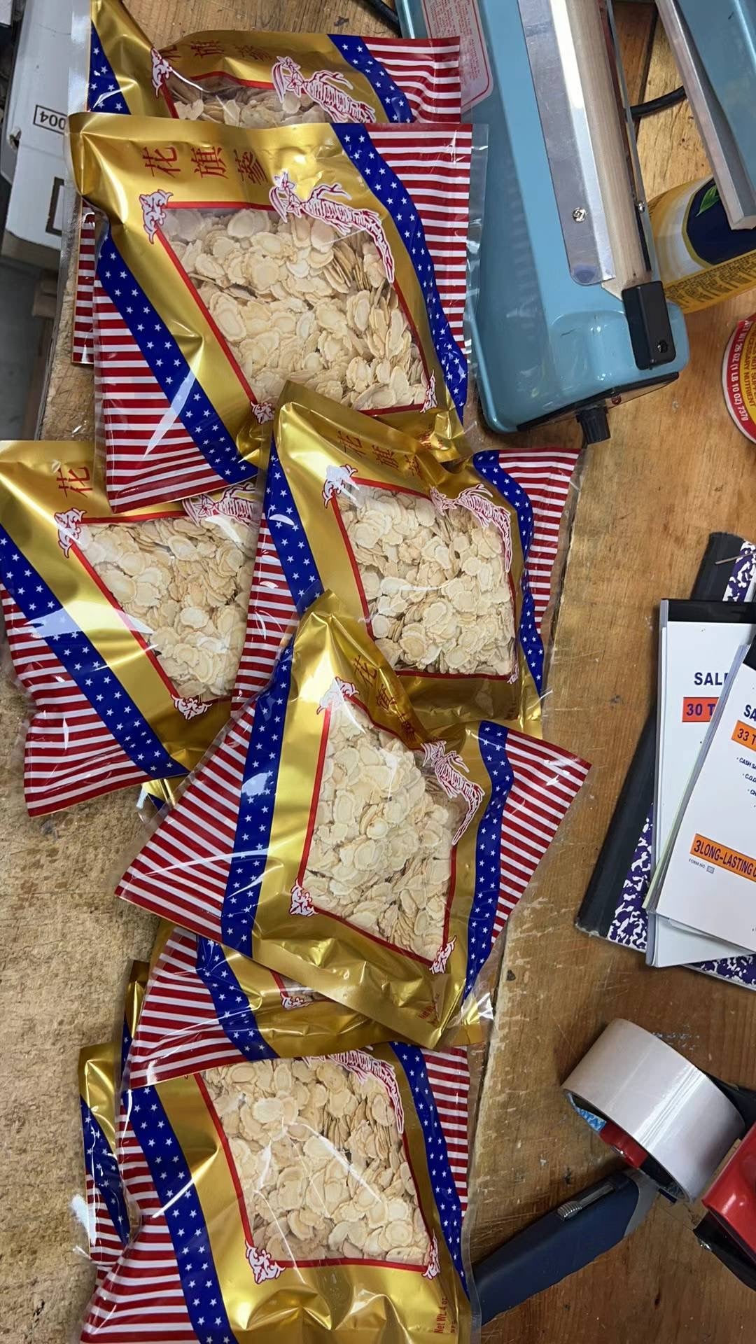 花旗参片,4包一磅