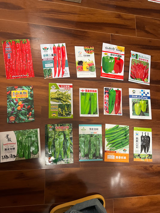各种：辣椒，甜椒，泡椒