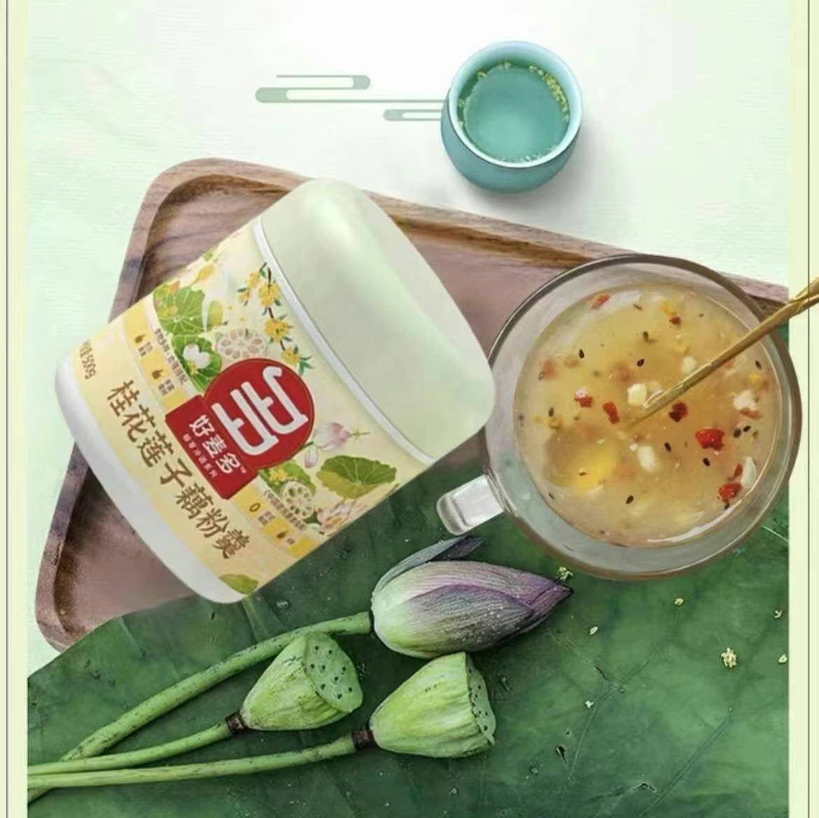 桂花莲子藕粉羹，2罐